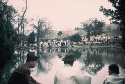 three people in the park