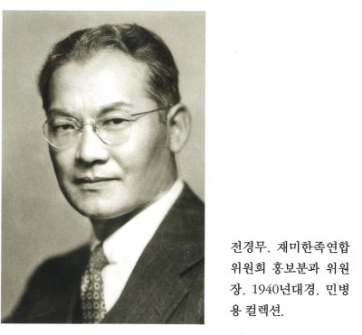 전경무. 재미한족연합위원회 홍보분과 위원장. 1940년대경. 민병용 컬렉션.