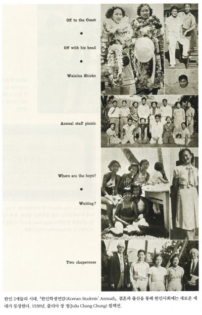 한인 2세들의 시대. 『 한인학생연감(Korean Students' Annual.)』 결혼과 출산을 통해 한인사회에는 새로운 세대가 등장한다. 1938년. 줄리아 장 정(Julia Chang Chung) 컬렉션.