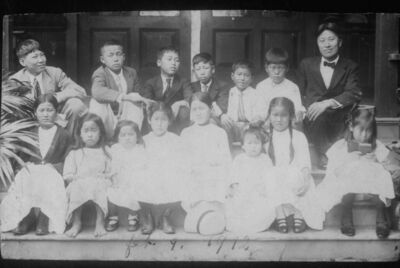 Unidentified - right side back row man - instructor Tae Sung Lee previously teacher at Waialua KCC